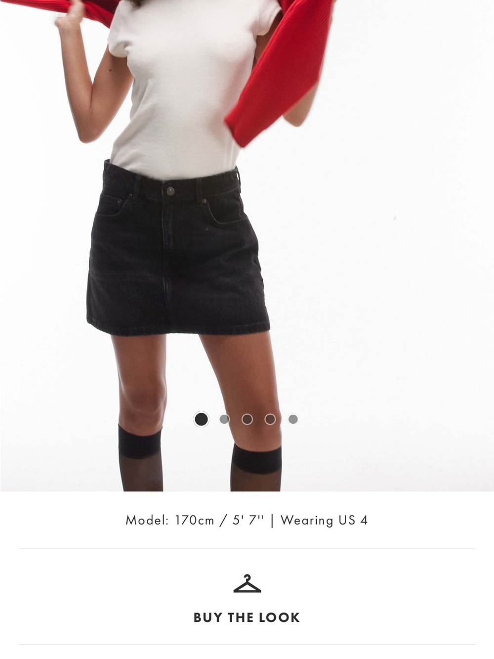 TopShop Black Denim Mini Skirt
